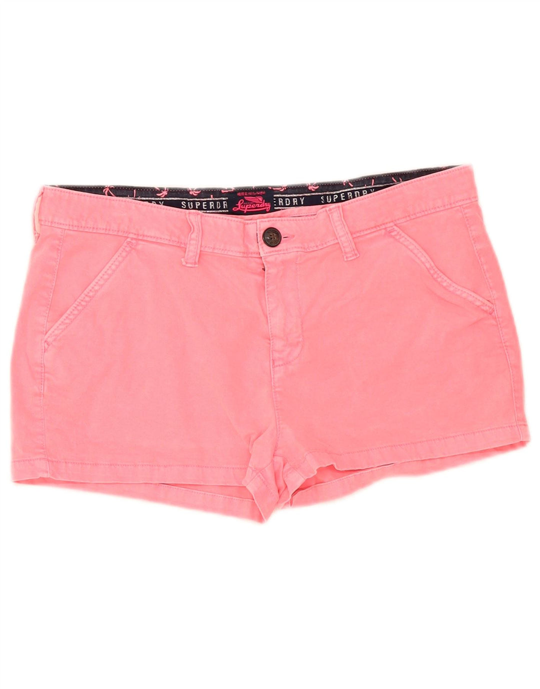 Superdry ženske vruće hlačice W34, veliki ružičasti pamuk