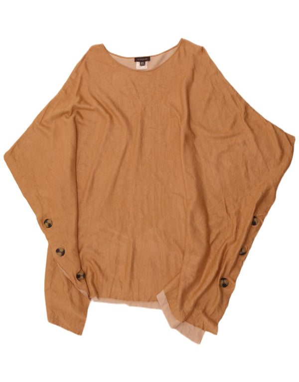 Autograph ženski pončo džemper UK 14 srednje bež pamuk