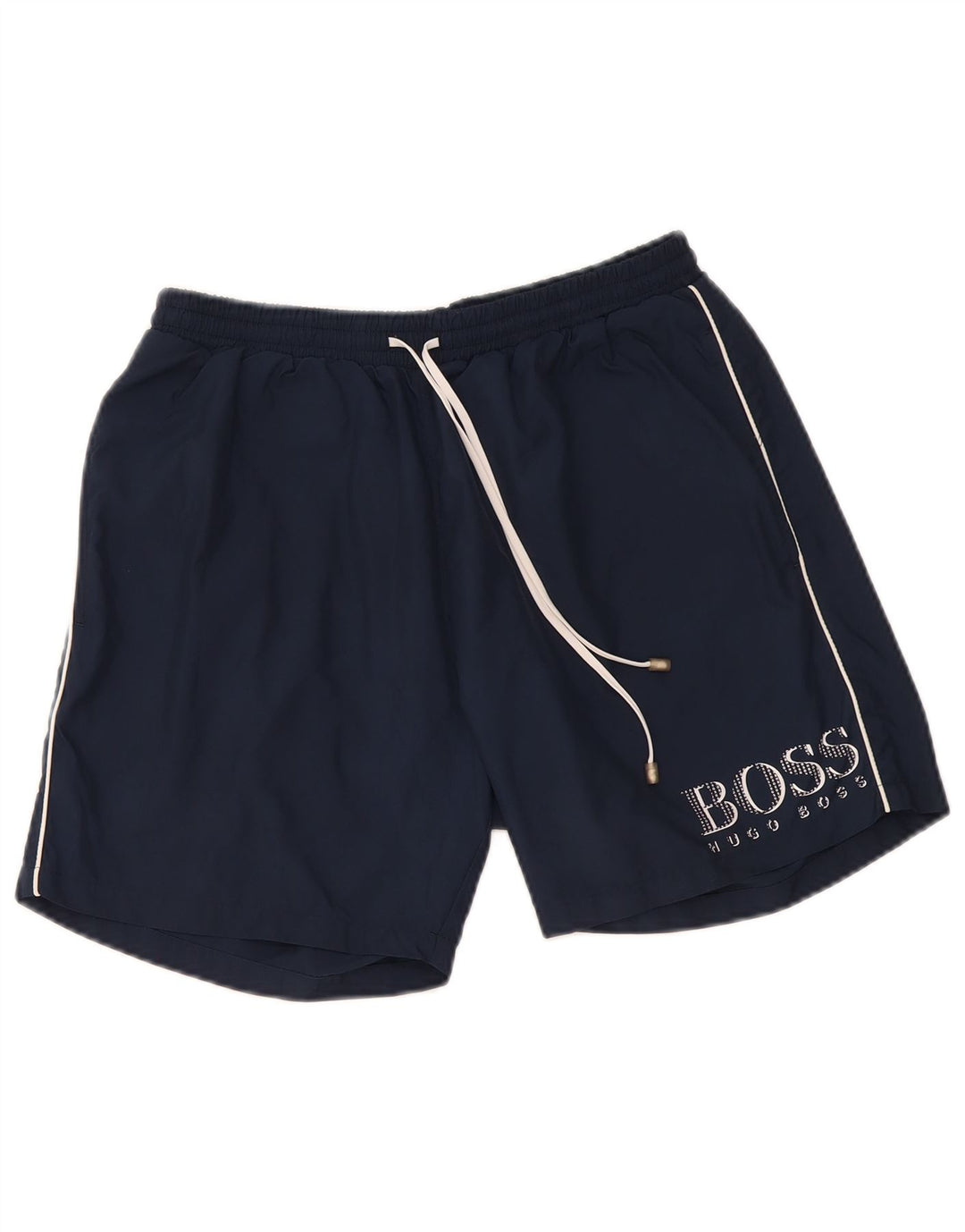 Srednje tamnoplavi poliester Hugo Boss Graphic Sport Shorts