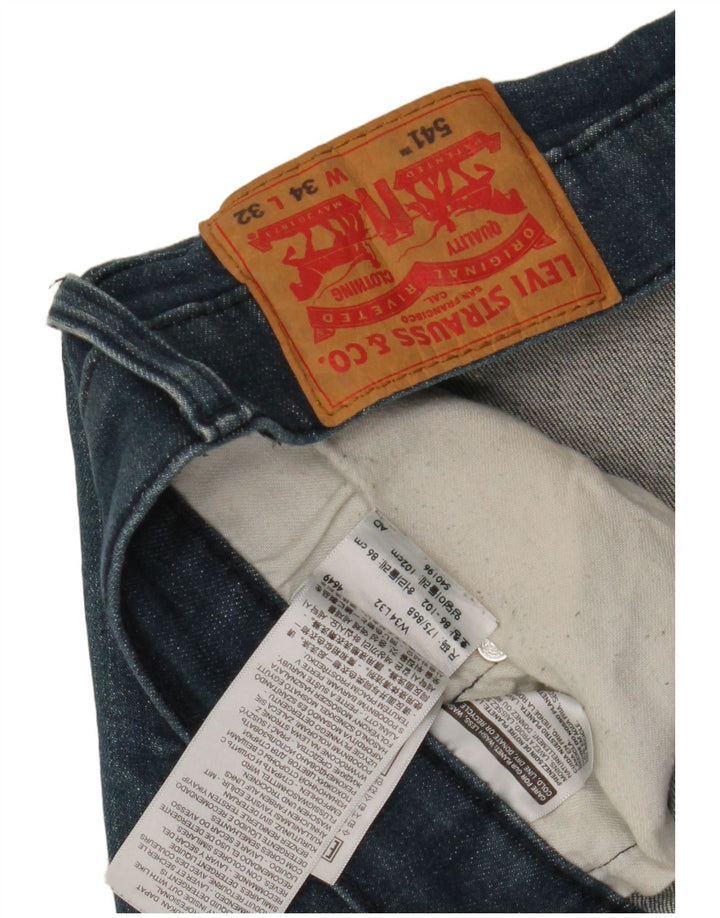 Levi's muške 541 sužene traperice W34 L32 plavi pamuk