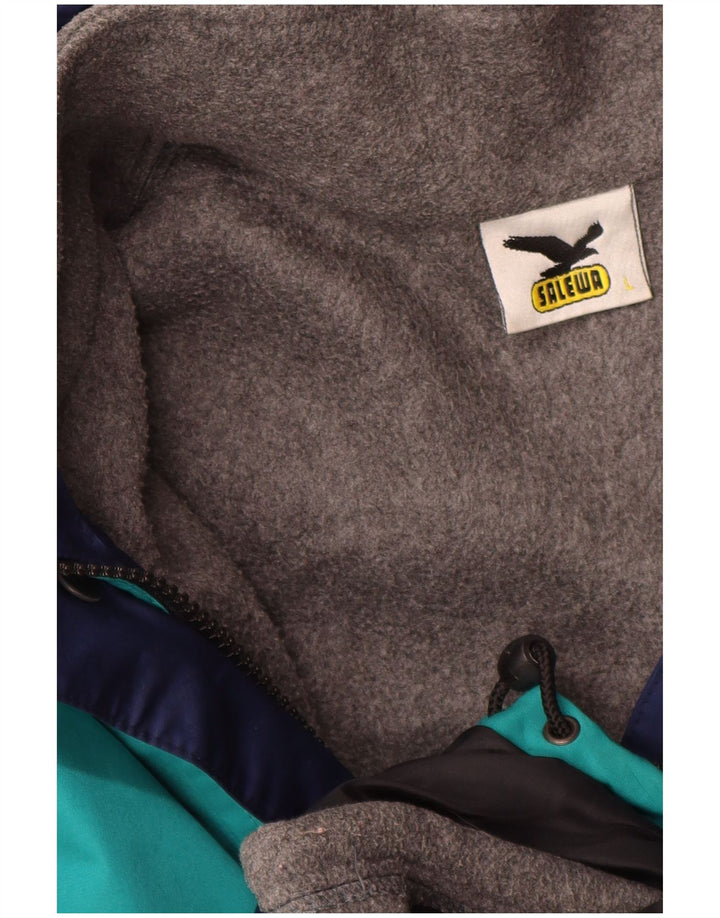 SALEWA muška jakna vjetrovka UK 40 Large Blue Colourblock poliamid