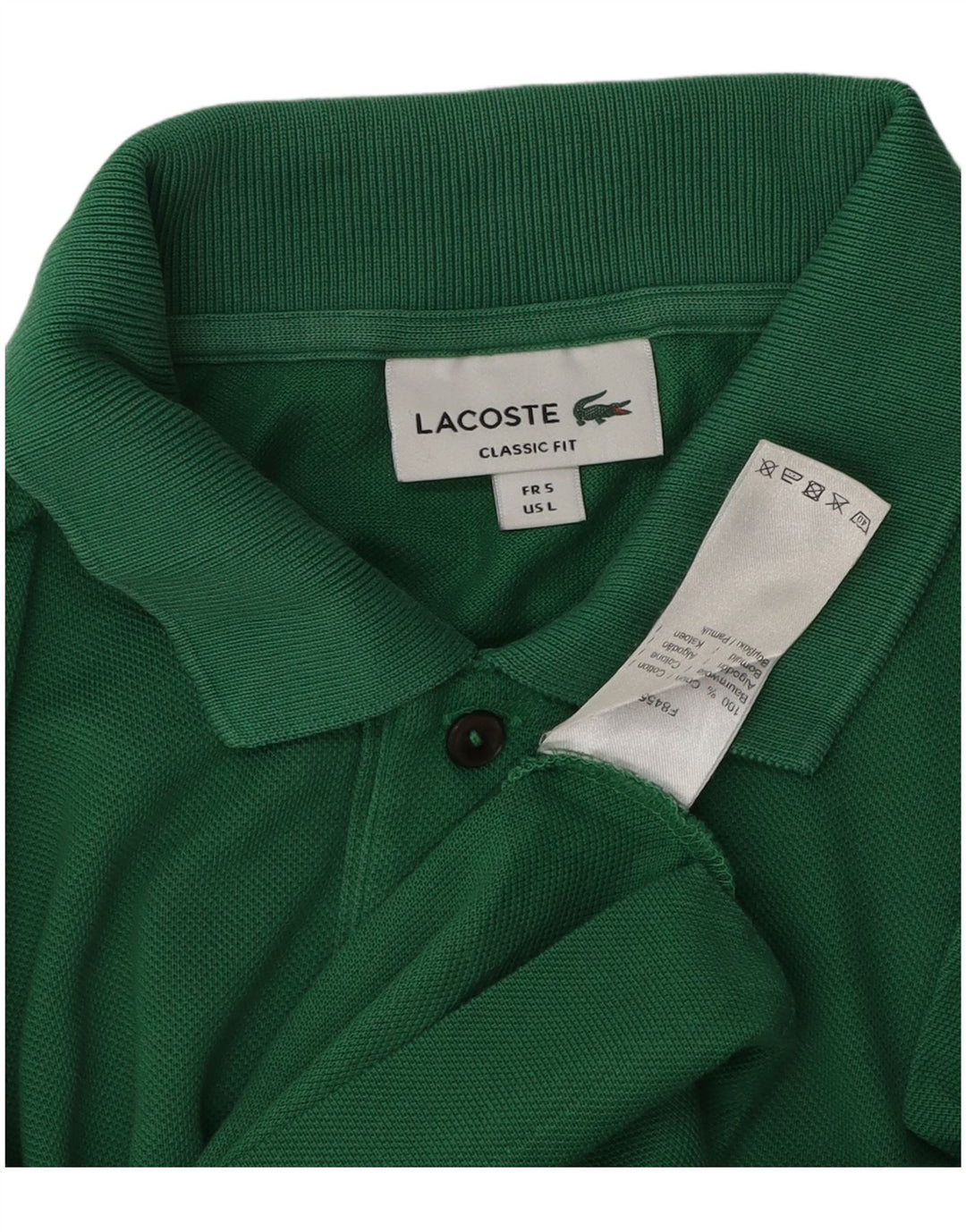Lacoste muška klasična polo majica veličine 5, velika zelena pamuk