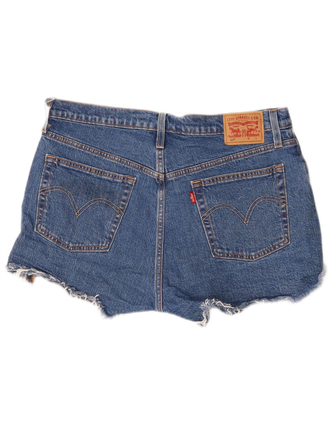 Levi's ženske 501 traper kratke hlače W32 veliki plavi pamuk