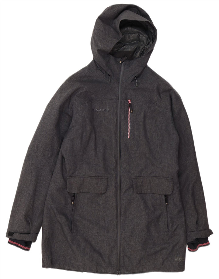 MAMMUT Ženska vjetrovka s kapuljačom UK 16 Veliki sivi poliester