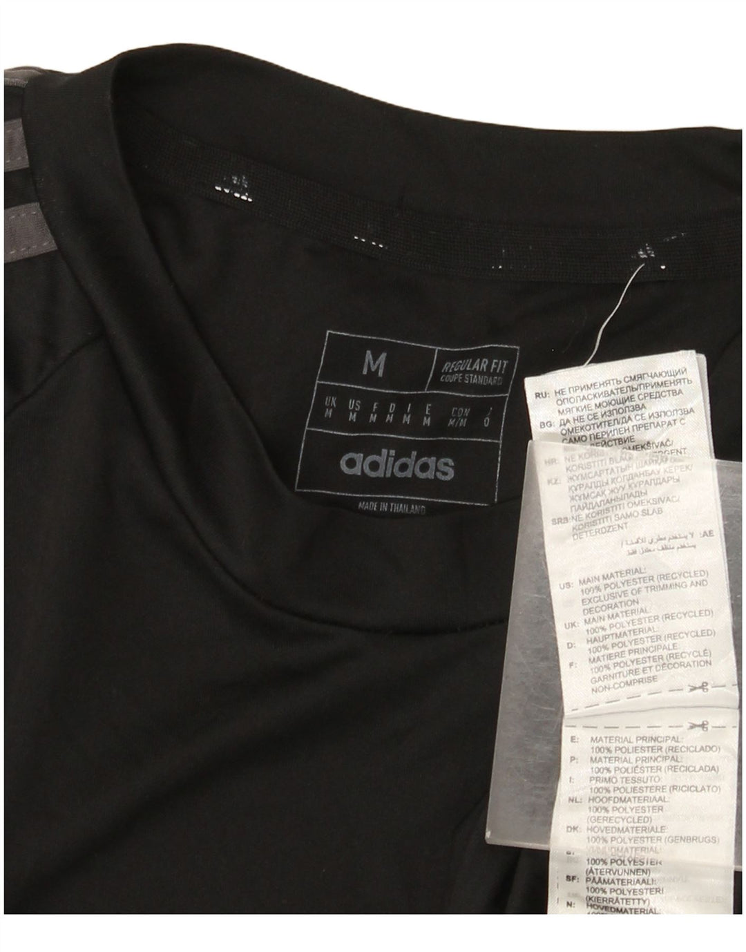 Adidas muška majica kratkih rukava Aeroready Regular Fit srednje veličine crni poliester
