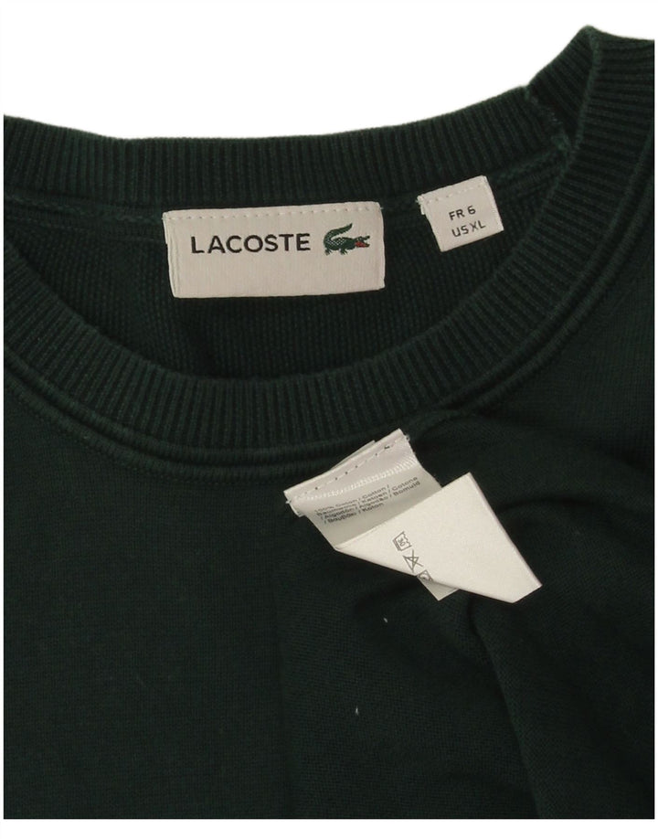 Lacoste muški džemper s okruglim izrezom, veličina 6 XL, zeleni pamuk