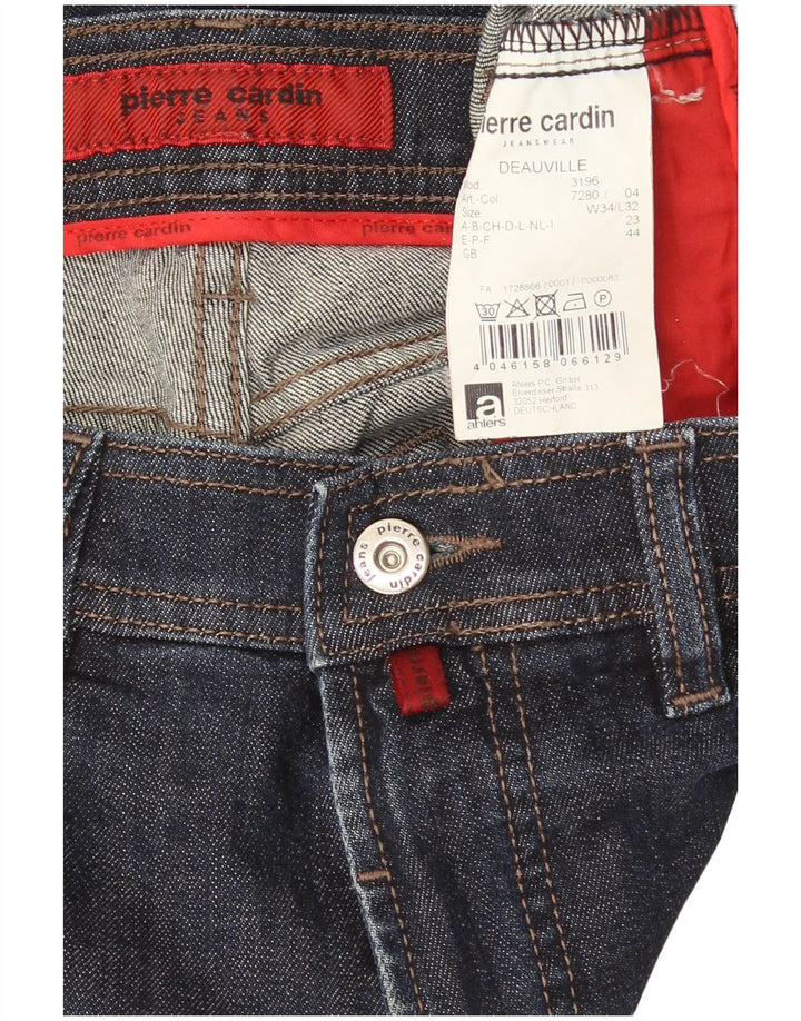 Pierre Cardin muške ravne traperice W34 L32 tamnoplave