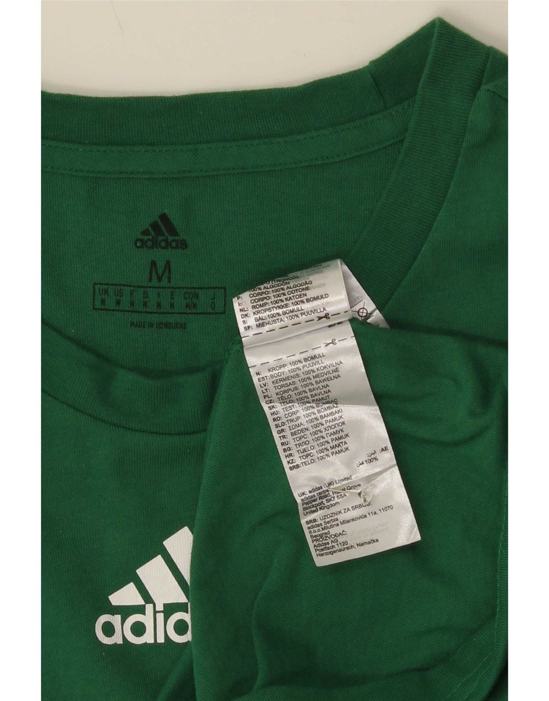 Adidas Mens Graphic T-Shirt Top Medium Green Cotton