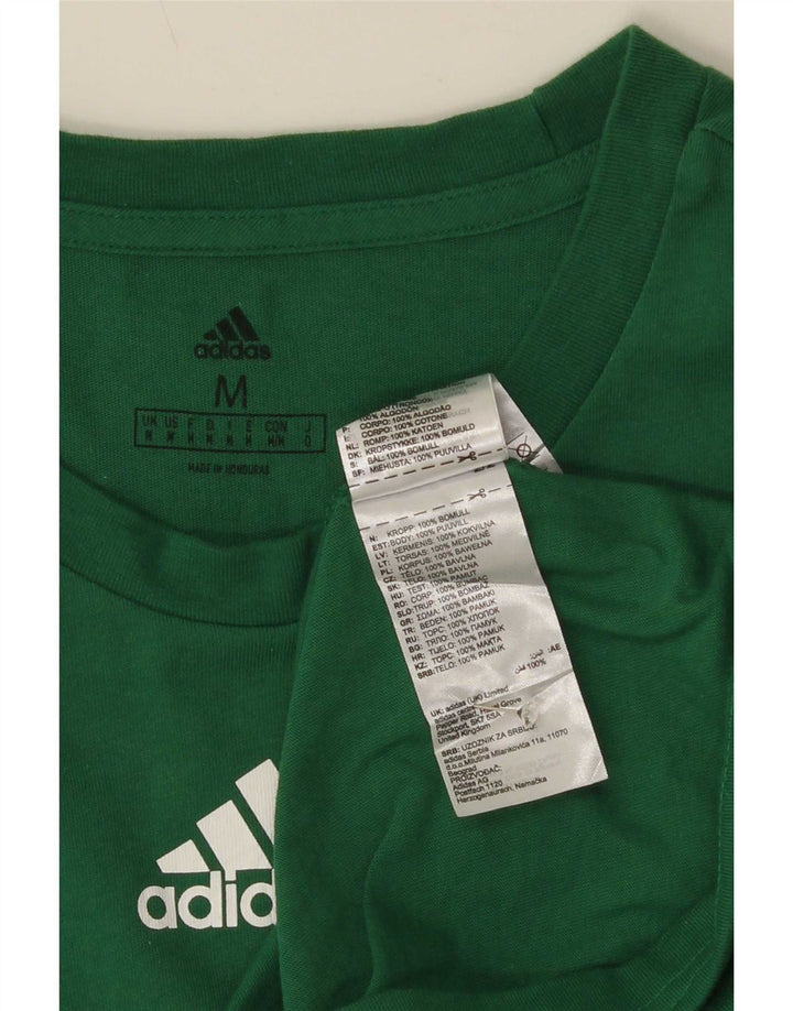 Adidas Mens Graphic T-Shirt Top Medium Green Cotton