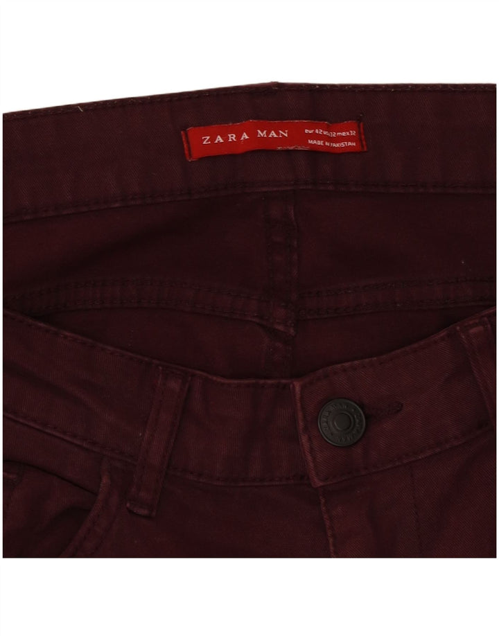 Zara ženske uske traperice W32 L32 Bordo