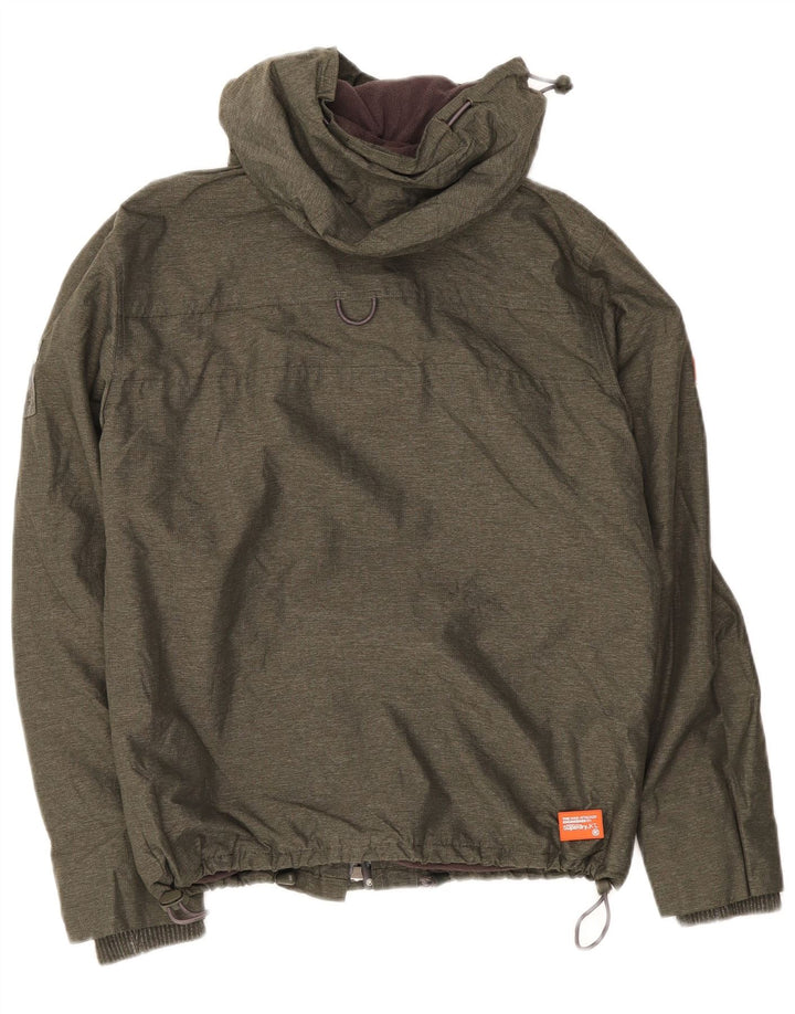 Superdry muška jakna vjetrovka s kapuljačom UK 38, srednji kaki najlon