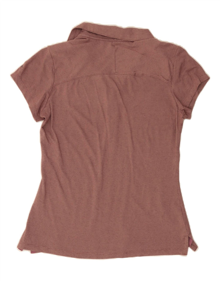 COLUMBIA Womens Polo Shirt UK 12 Medium Maroon Vintage Columbia and Second-Hand Columbia from Messina Hembry 