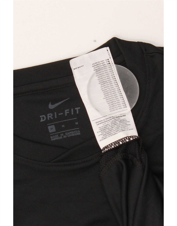 Nike Dri Fit majica kratkih rukava srednji crni poliester