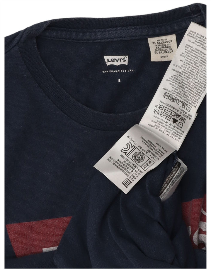 Levi's muška majica kratkih rukava s grafičkim motivima, mala tamnoplava pamuk