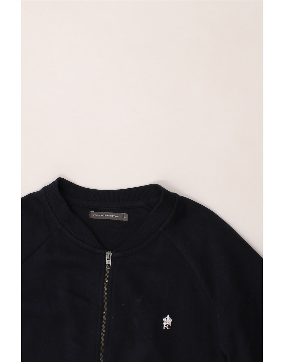 FRENCH CONNECTION Mens Tracksuit Top Jacket Medium Navy Blue Cotton Vintage French Connection and Second-Hand French Connection from Messina Hembry 