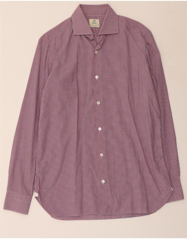 BORRELLI muška košulja veličina 39 15 1/2 srednje raznobojni karirani pamuk