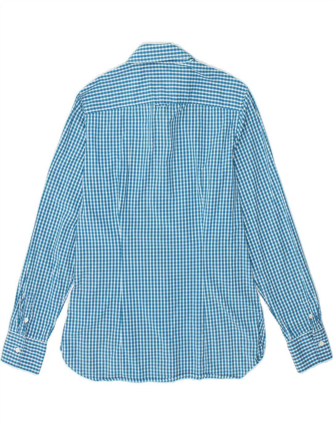TOMMY HILFIGER Womens Stretch Shirt US 10 Large Blue Gingham Cotton Vintage Tommy Hilfiger and Second-Hand Tommy Hilfiger from Messina Hembry 