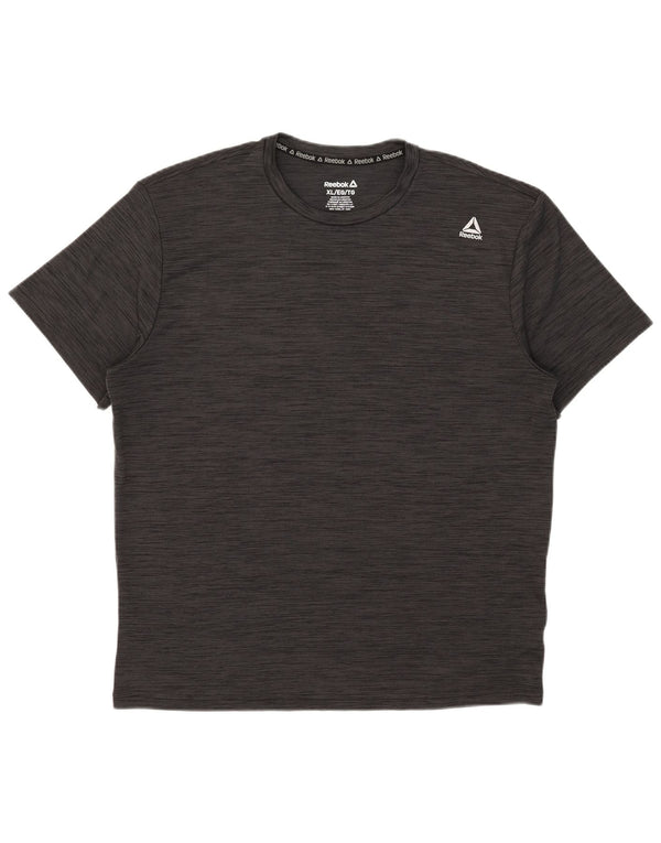 Reebok muška majica kratkih rukava XL sivi flekasti poliester