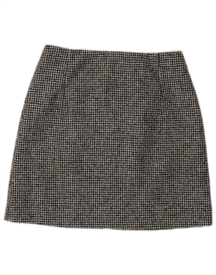 Ženska mini suknja Massimo Dutti mala W26 crna vunena guma