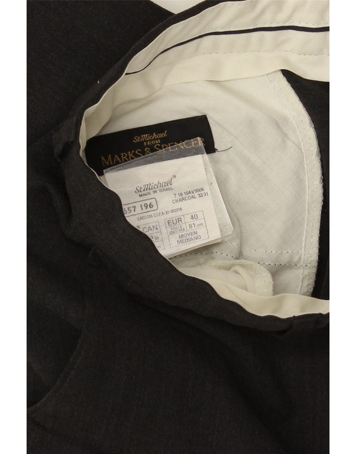 MARKS & SPENCER Muške hlače ravnog odijela W30 L30 sivi poliester