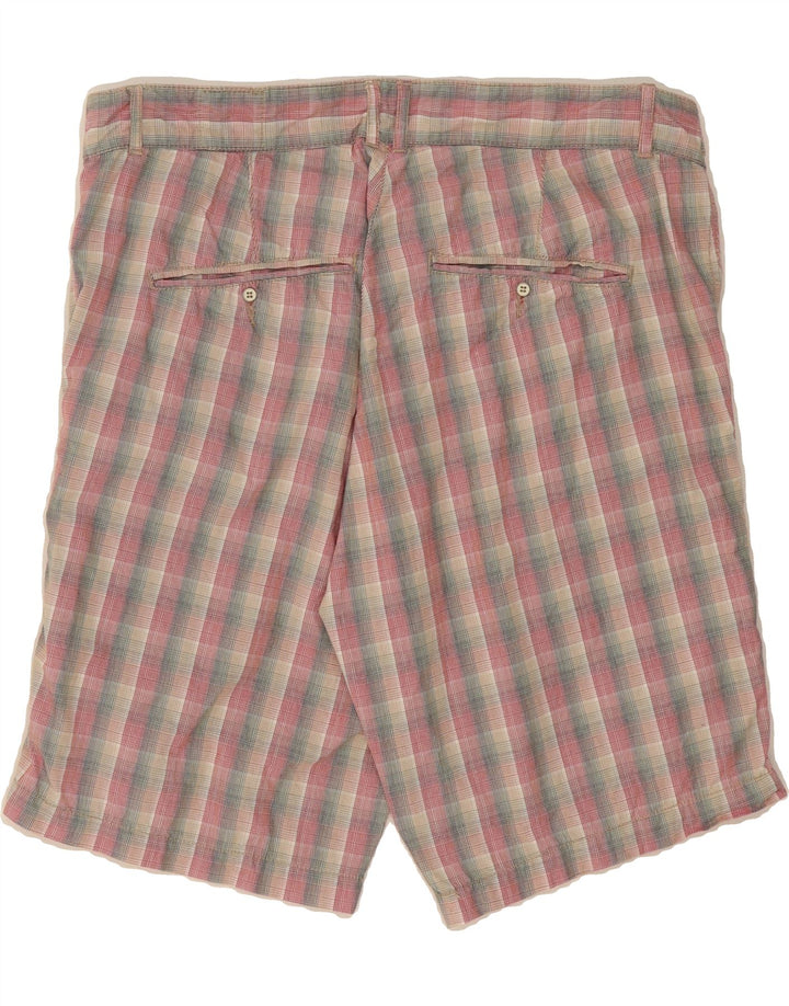 JACK & JONES Mens Chino Shorts XL W38 Multicoloured Check Cotton Vintage Jack & Jones and Second-Hand Jack & Jones from Messina Hembry 