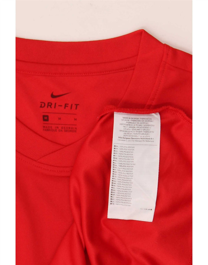 Nike Dri Fit majica kratkih rukava srednje crvene boje od poliestera