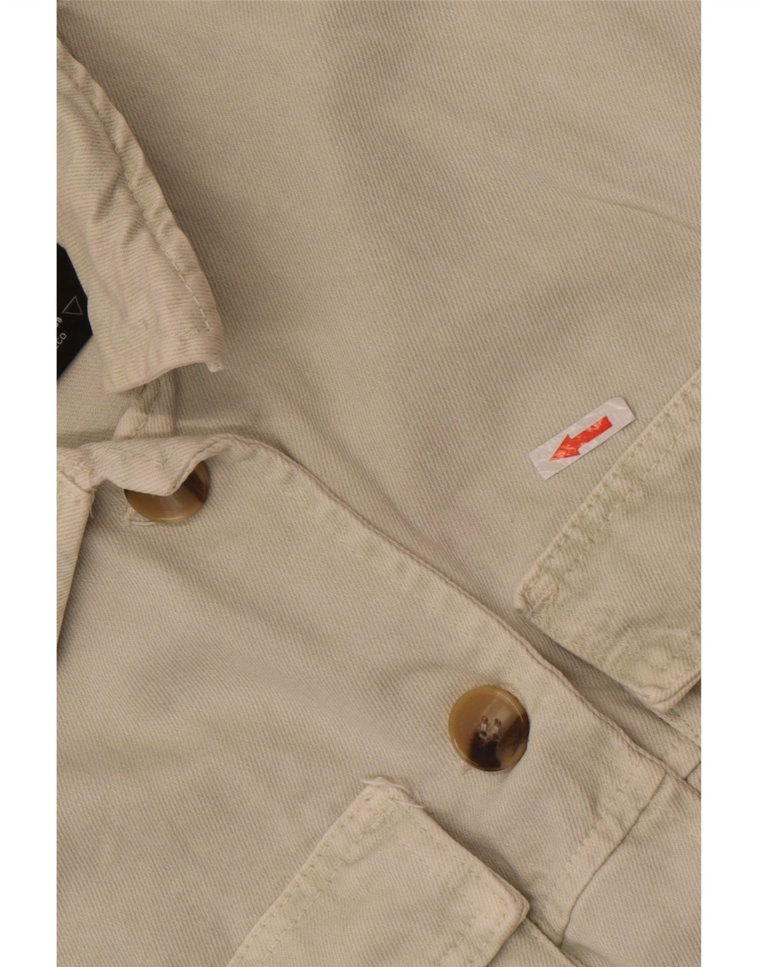 Zara ženska jakna od kratkog trapera UK 10 Small Off White Cotton