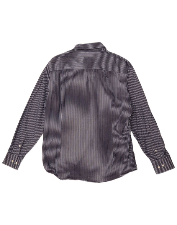 CALVIN KLEIN Muška uska košulja veličine 43, velika tamnoplava pruga