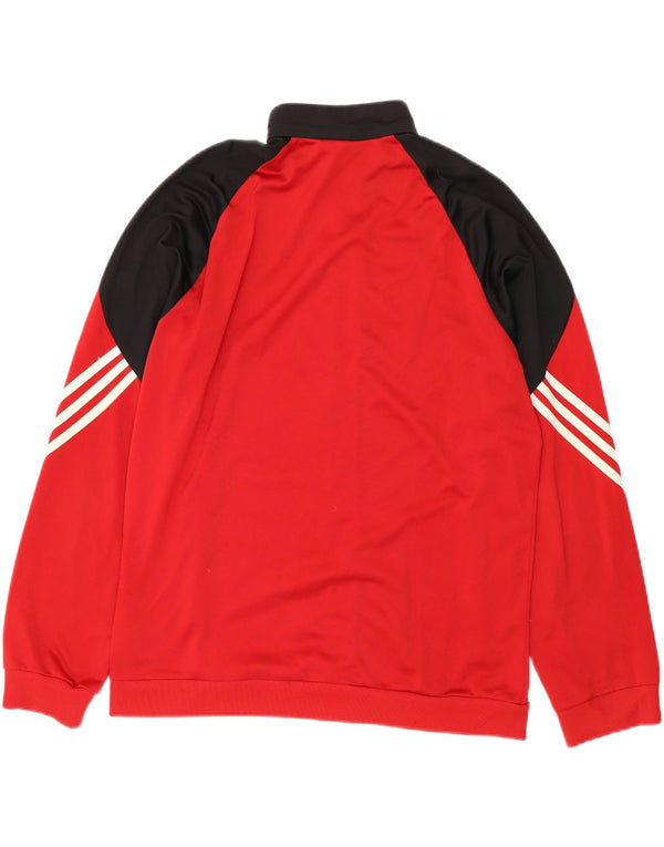Adidas muška gornja jakna trenirke srednje crvene boje od poliestera