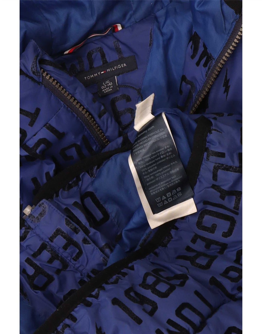 Tommy Hilfiger Boys Graphic Podstavljena jakna 12-13 godina velika plava