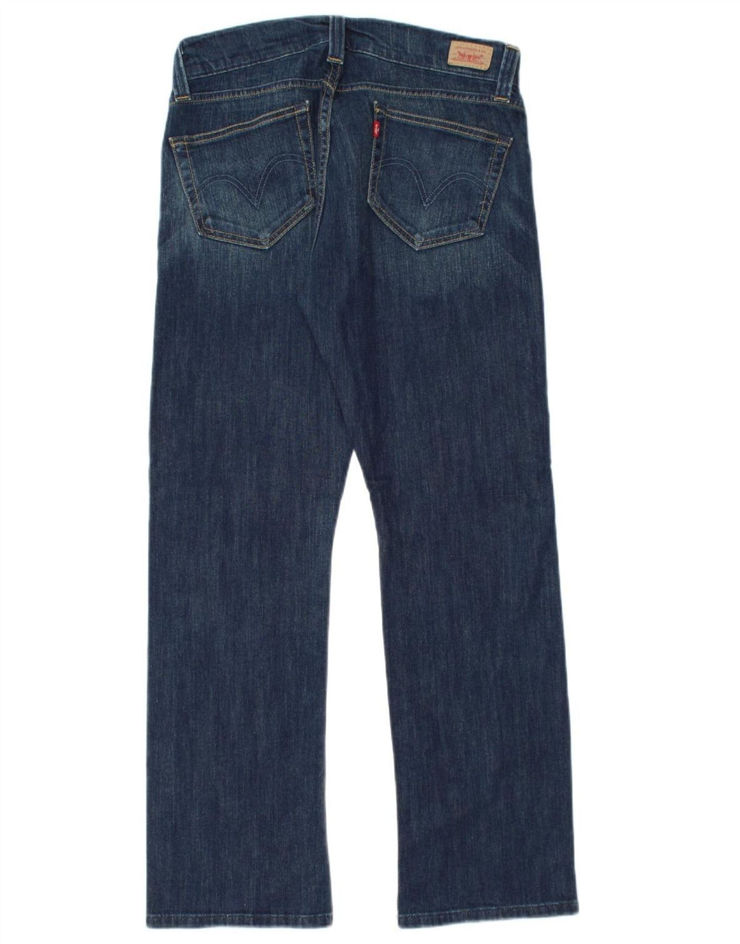 LEVI'S ženske 504 nagnute ravne traperice US 13 Large W34 L30 plavi pamuk