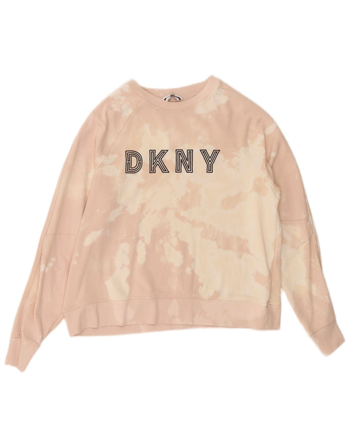 Dkny Ženski džemper s grafičkim motivima UK 14 Srednje ružičasti Tie Dye Pamuk