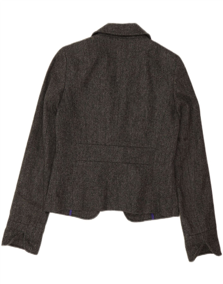 J. CREW Womens Blazer Jacket US 2 XS Grey Herringbone Wool Vintage J. Crew and Second-Hand J. Crew from Messina Hembry 