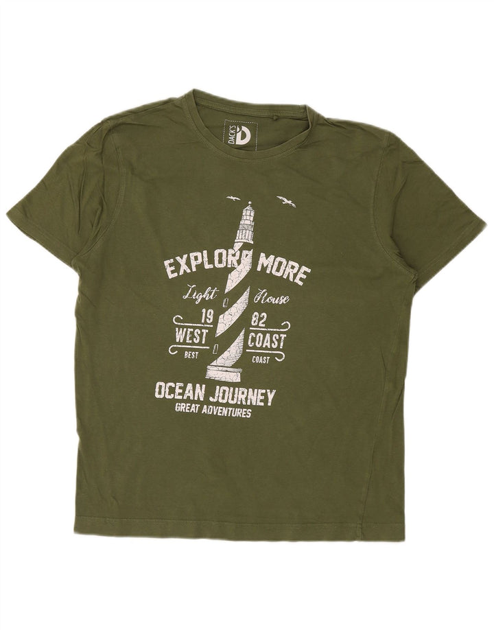 Dack's muška majica s grafičkim motivima, srednji kaki pamuk