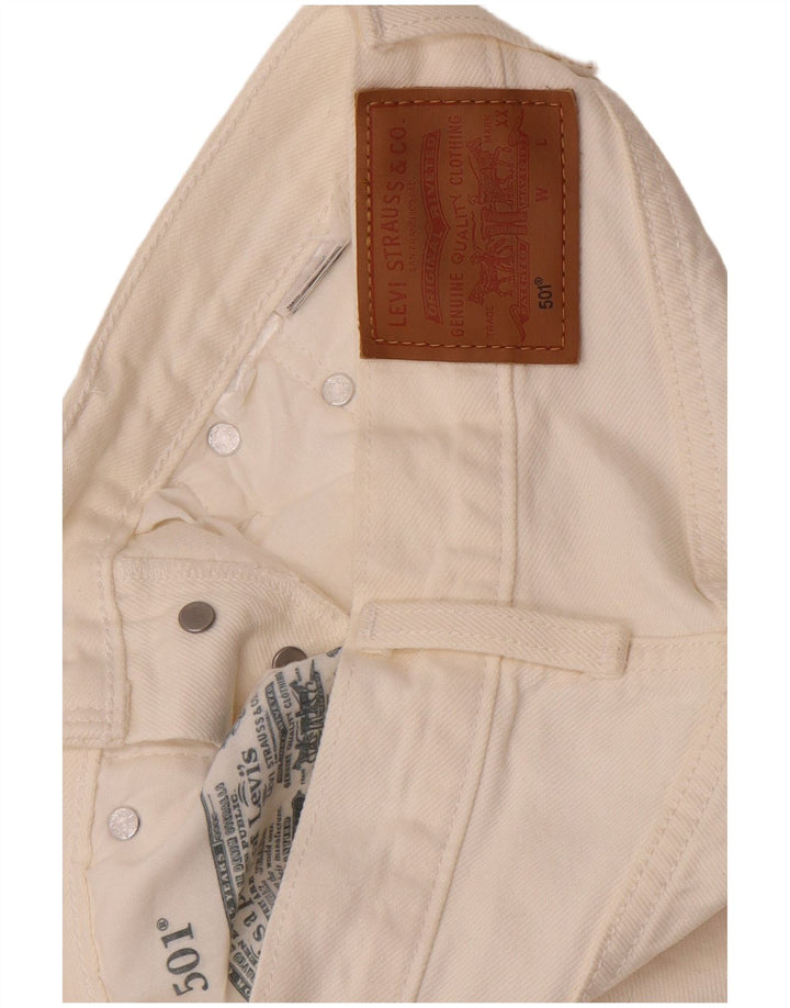 Levi's ženske 501 ravne traperice W26 L26 bijele