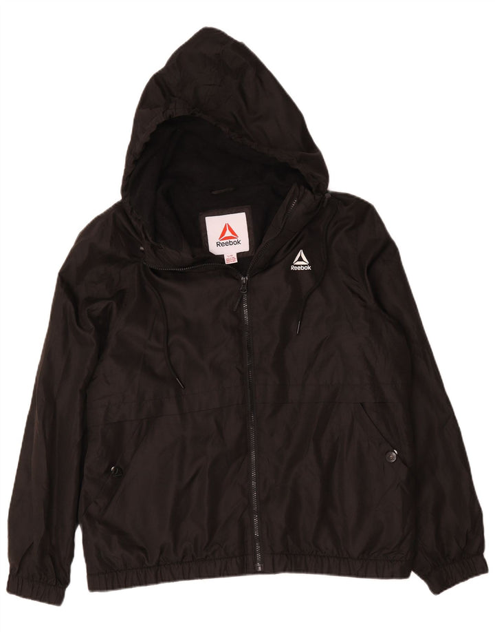 Reebok muška bomber jakna s kapuljačom UK 40 veliki crni poliester