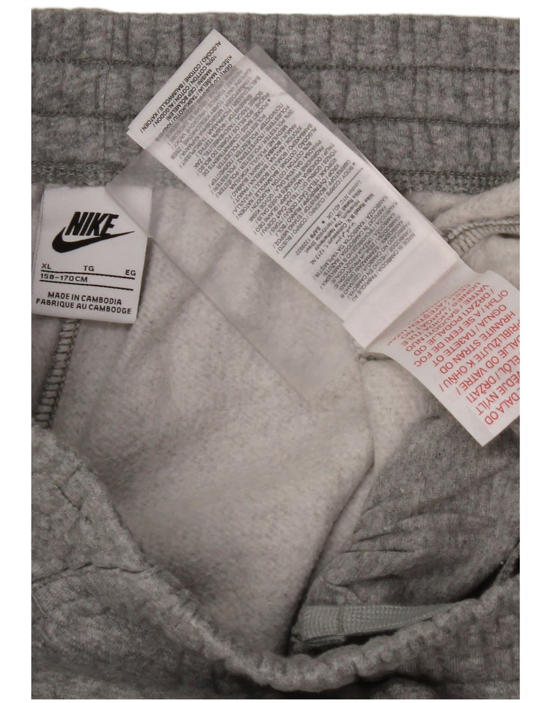 NIKE Boys Cargo Trenirka Hlače Joggers 13-14 Years XL Grey Flecked