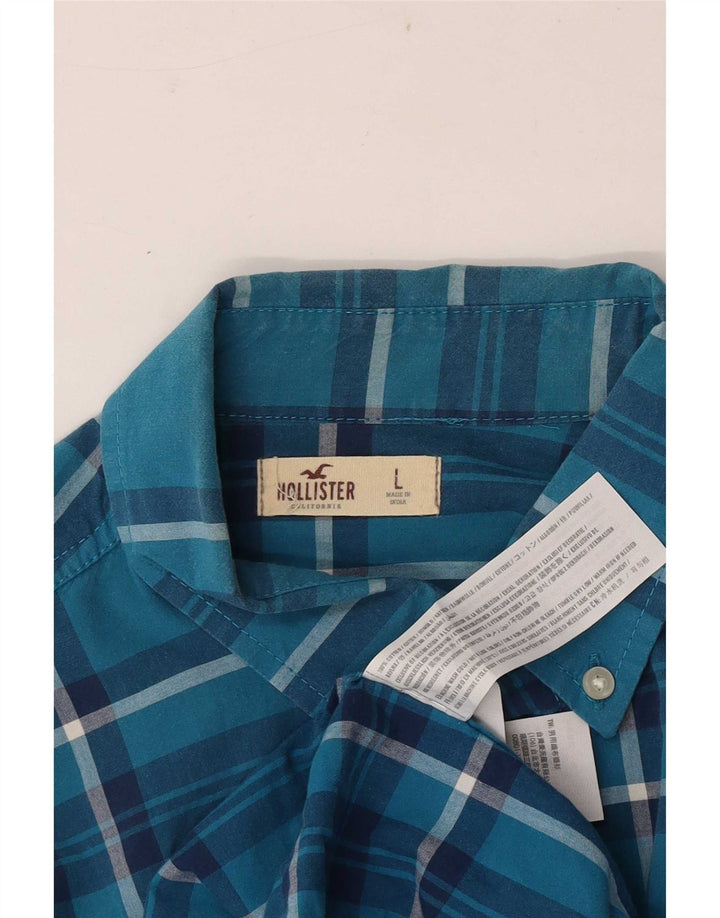 Hollister muška košulja veliki plavi karirani pamuk