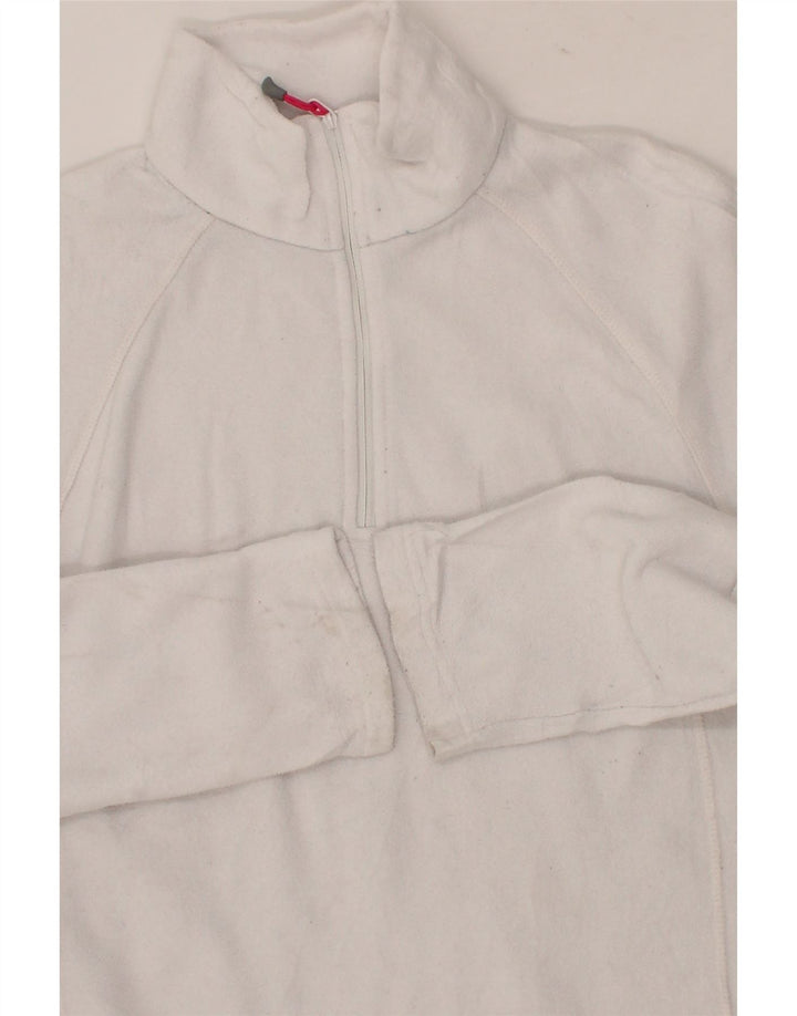 BERGHAUS Womens Zip Neck Fleece Jumper UK 16 Large  White Polyester Vintage Berghaus and Second-Hand Berghaus from Messina Hembry 