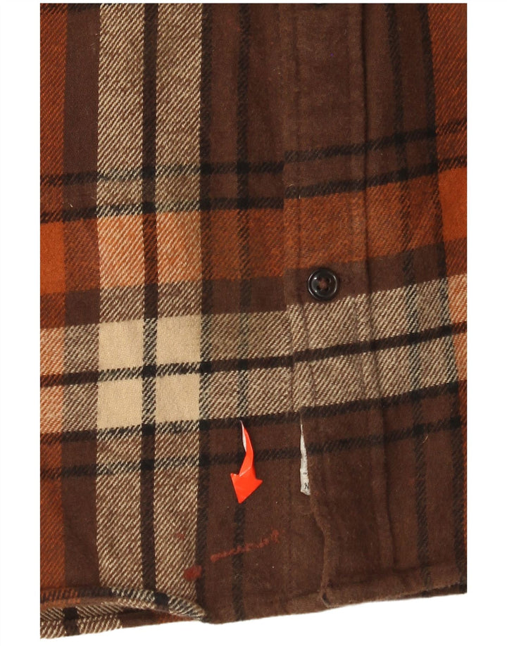 JACK & JONES Muška flanelska košulja XL, smeđi karirani pamuk