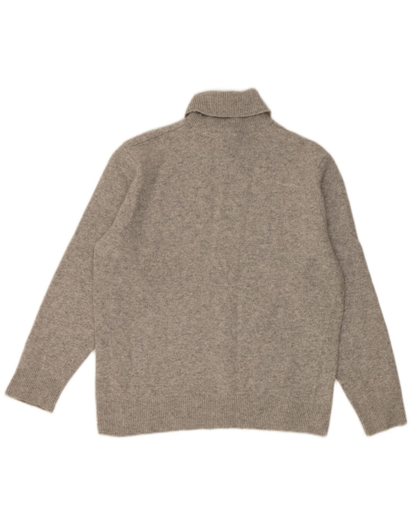 Barbour ženski džemper s rol izrezom UK 18 XL siva vunena mrlja