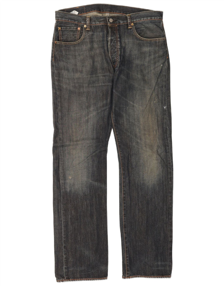 Levi's muške 501 ravne traperice W36 L34 plavi pamuk