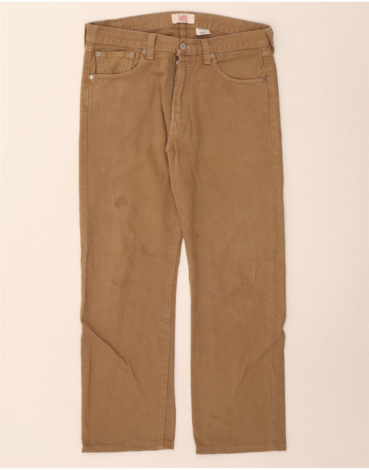 Levi's muške 501 ravne traperice W33 L30 bež pamuk