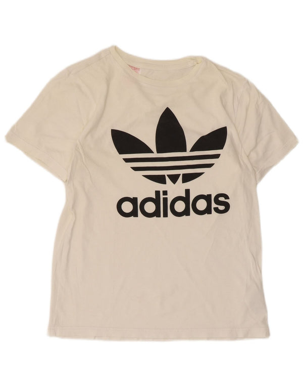 Majica s kratkim rukavima Adidas za dječake, 13-14 godina, bijeli pamuk