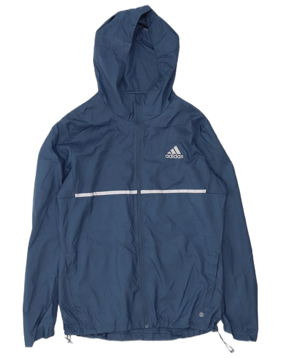 Adidas muška kišna jakna s kapuljačom UK 38 Medium tamnoplavi poliester