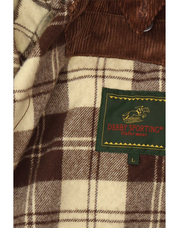 Derby muška jakna od voštanog pamuka UK 40 Large Brown