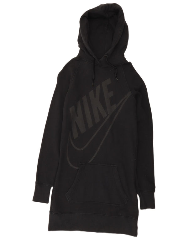 Nike Ženska grafička majica s kapuljačom UK 10 Mala crna pamučna haljina