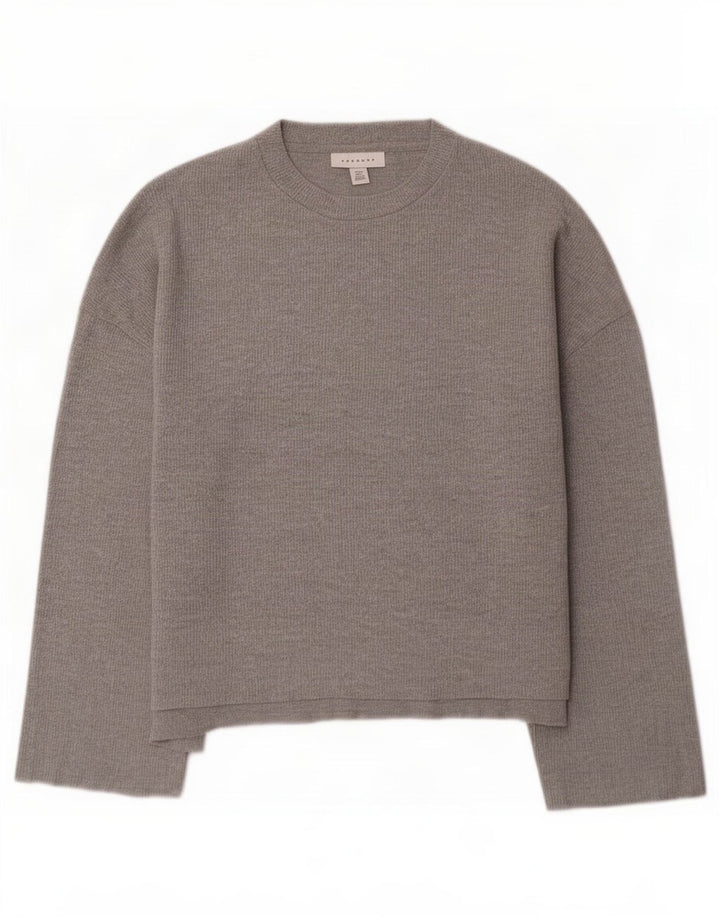 Topshop ženski gornji dio s 3/4 rukavima UK 10 Small Gray