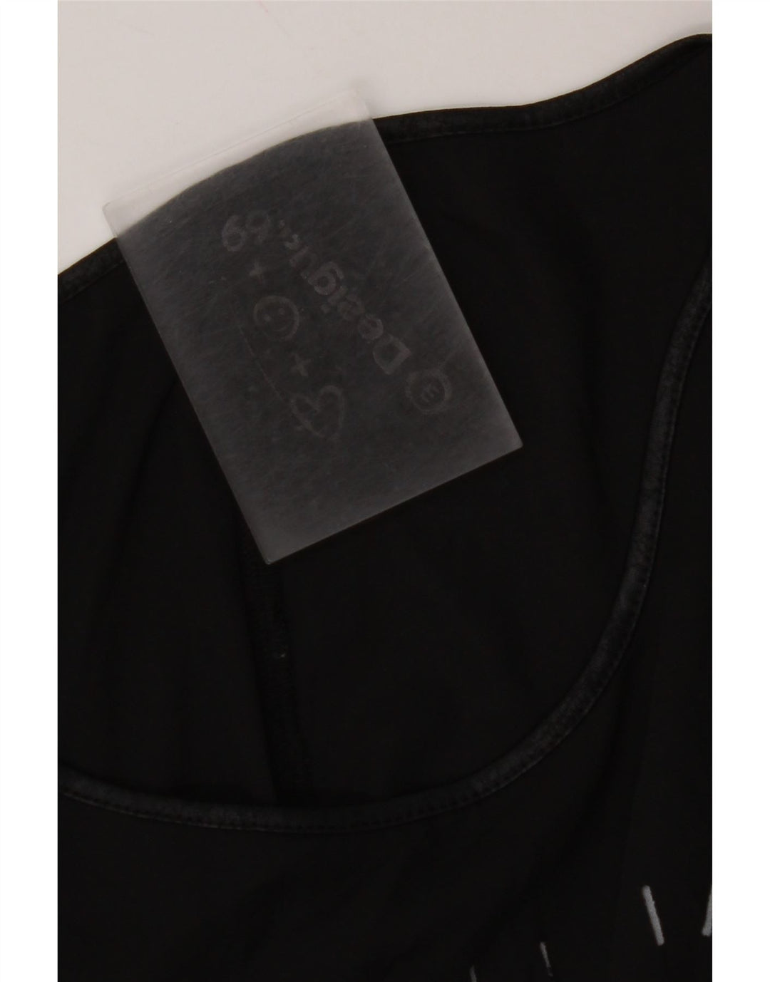 DESIGUAL gornji dio ženske grafičke bluze UK 14 Srednje crna