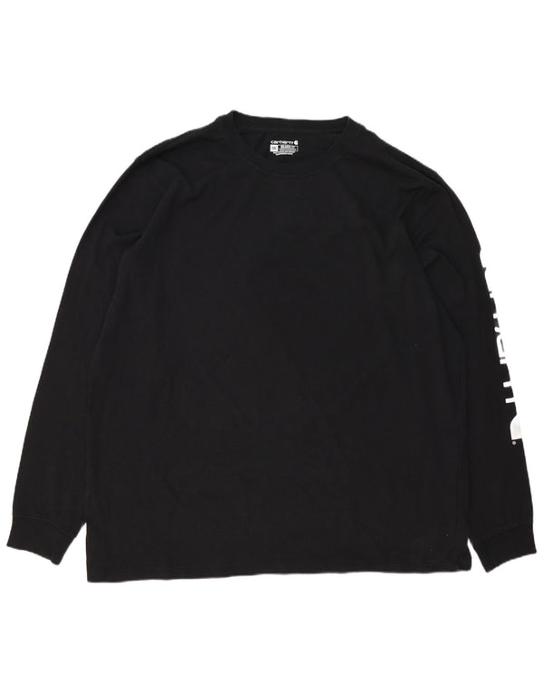 Carhartt muška majica s dugim rukavima opuštenog kroja, 2XL crni pamuk